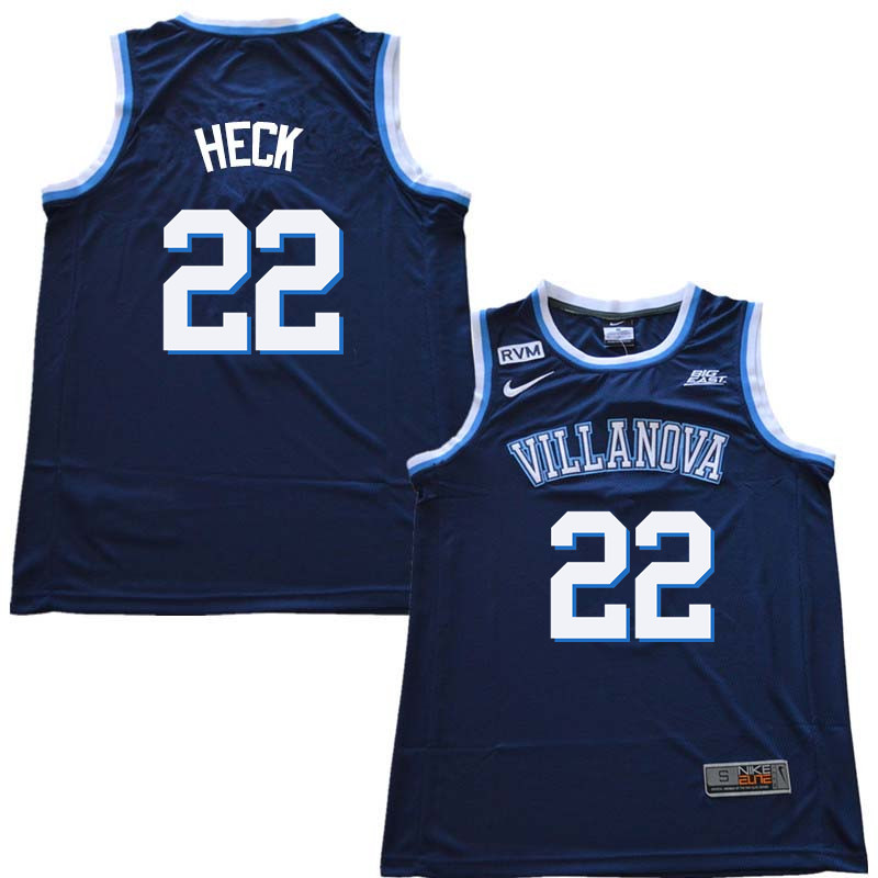 2018 Men #22 Peyton Heck Willanova Wildcats College Basketball Jerseys Sale-Navy